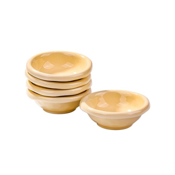 NEW Ceramic Soy Sauce Dish Set of 5 Small Dipping Bowls - Picture 1 of 6